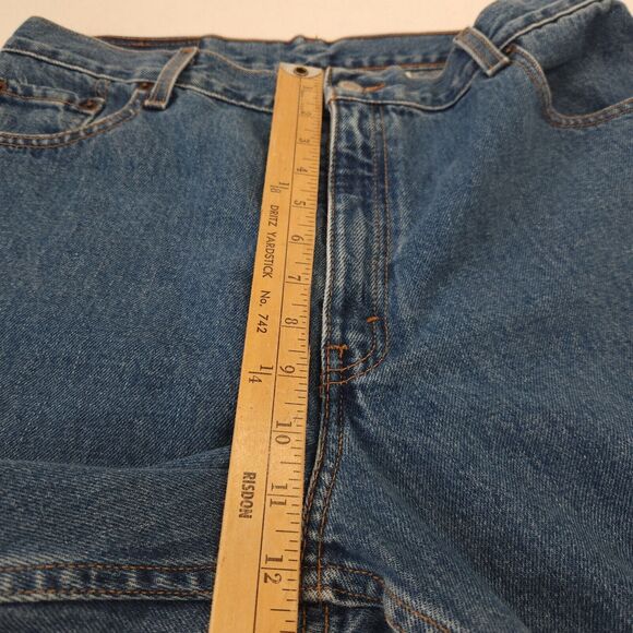 VTG Levi’s 550 Juniors 15 Relaxed Fit Tapered Leg Jeans Medium Wash High Rise - Picture 4 of 10